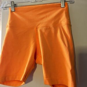 Nobull Neon Orange Ribbed Shorts XS